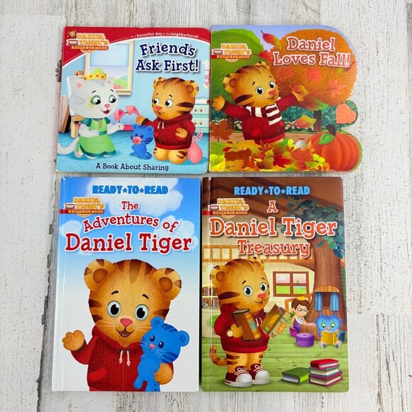 Lot of 4 Daniel Tiger's Neighborhood  Picture Books and Board Books Treasury - Picture 1 of 10